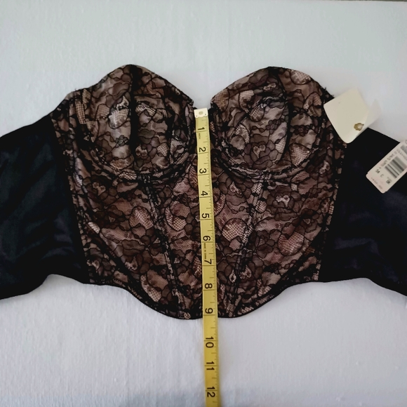 Vintage Oscar de La Renta Black Lace Corset/ Bustier, 34C - Picture 11 of 15
